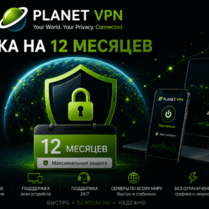 Planet VPN Premium Подписка на 12 месяцев