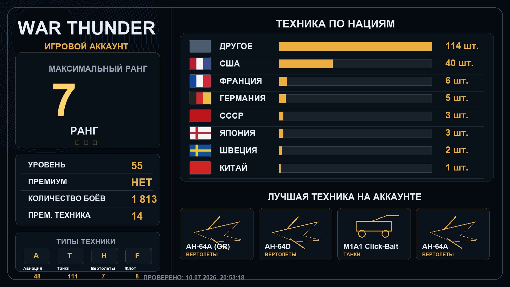 7 ранг x6 / 6 ранг x10