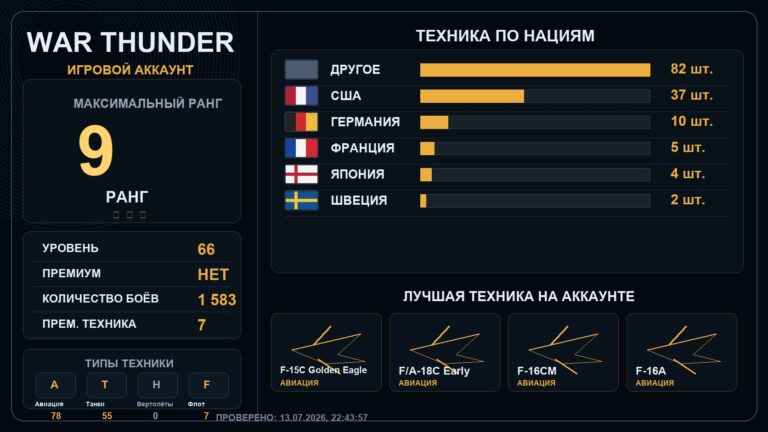 9 ранг x1 / 8 ранг x6
