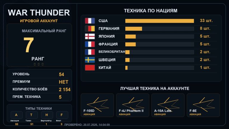 7 ранг x4 / 6 ранг x6