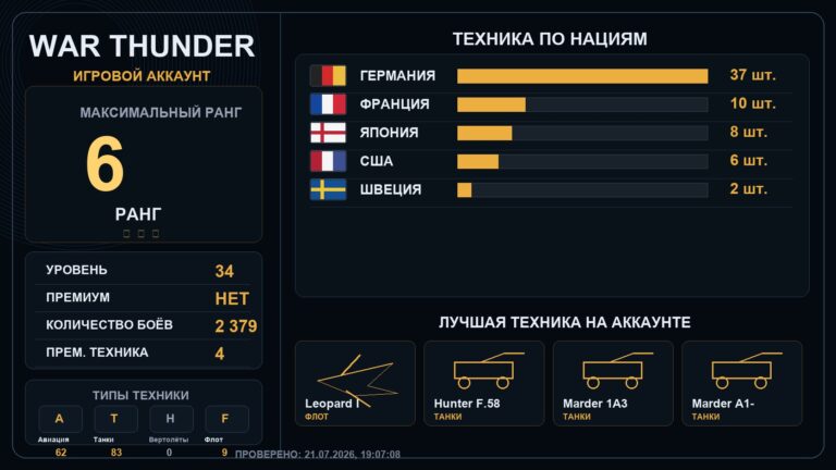 6 ранг x1 / 5 ранг x6