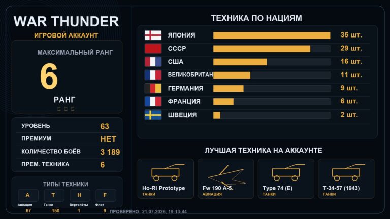 6 ранг x1 / 5 ранг x7