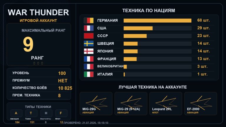 9 ранг x1 / 8 ранг x9