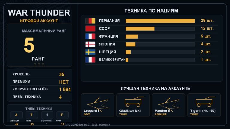 5 ранг x1 / 4 ранг x7