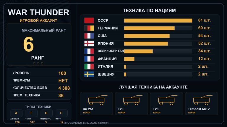6 ранг x1 / 5 ранг x9
