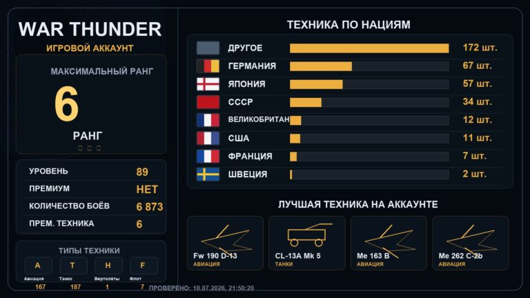 6 ранг x1 / 5 ранг x9
