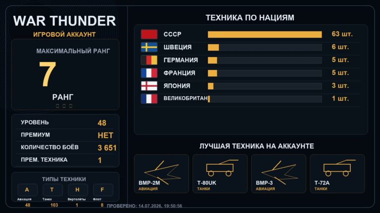 7 ранг x2 / 6 ранг x9
