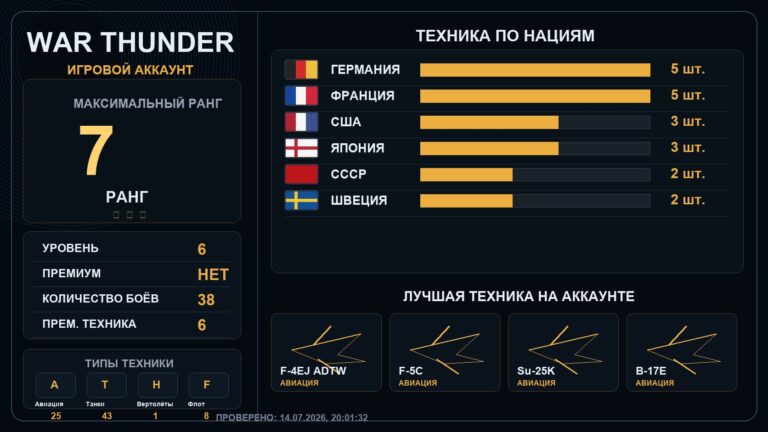 7 ранг x2 / 6 ранг x1