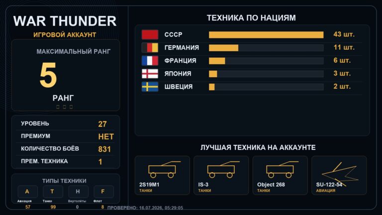 5 ранг x5 / 4 ранг x11
