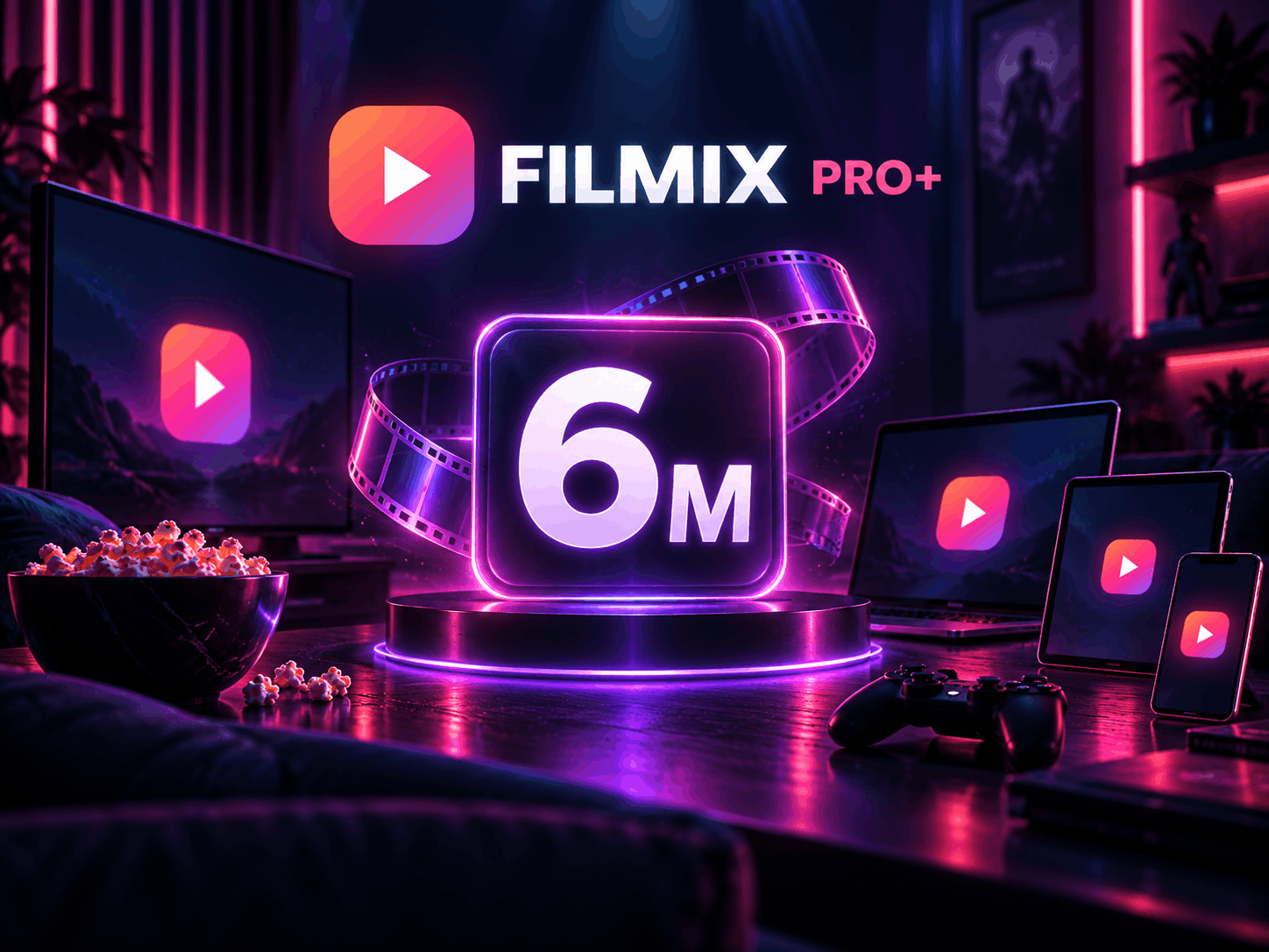 Filmix ПРО+ на 6 месяцев