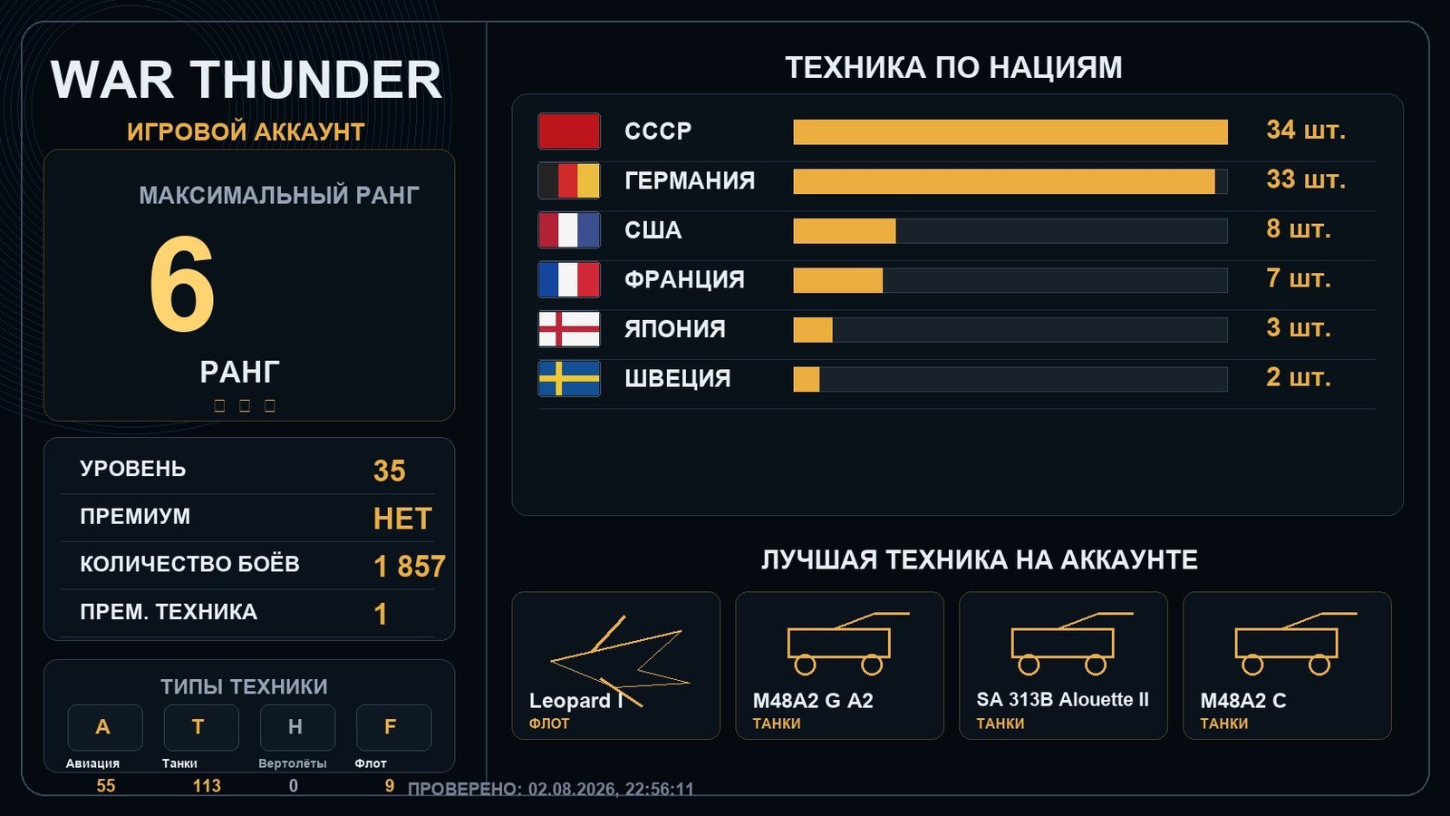 6 ранг x1 / 5 ранг x6